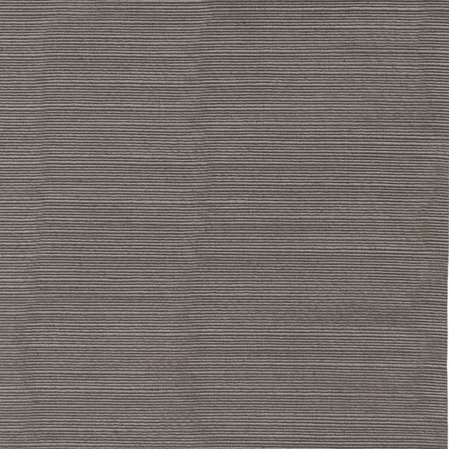 Muted grey-taupe fabric with fine horizontal ribbing and softly shaded texture