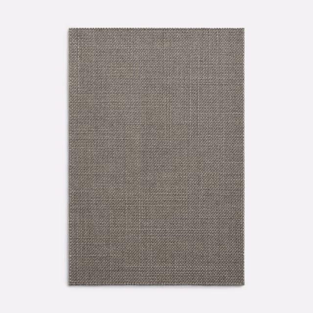 Warm taupe-grey plain weave with fine crosshatch texture on a rectangular swatch