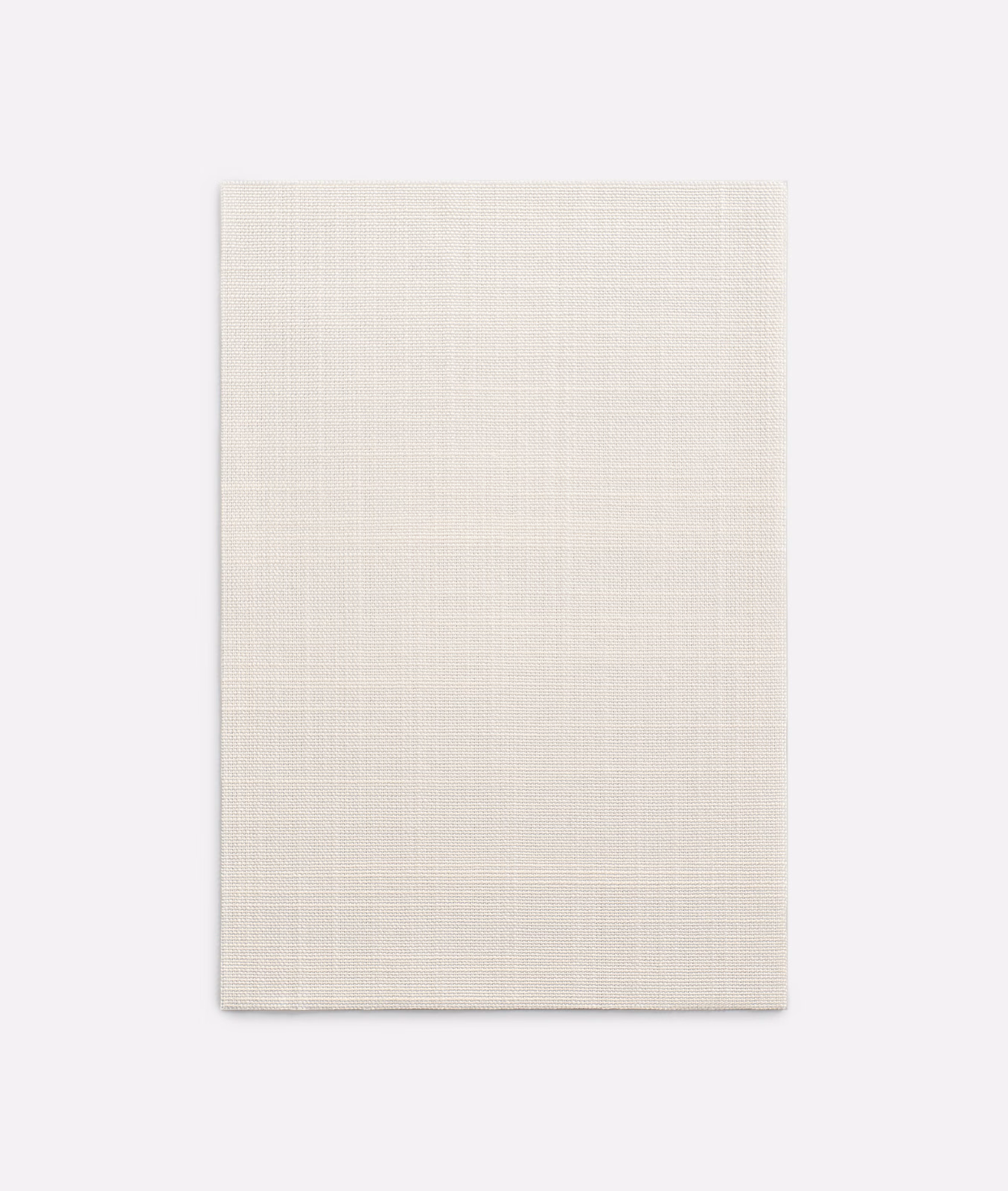 Pale ivory Lindon R fabric with a delicate, closely woven crosshatch texture