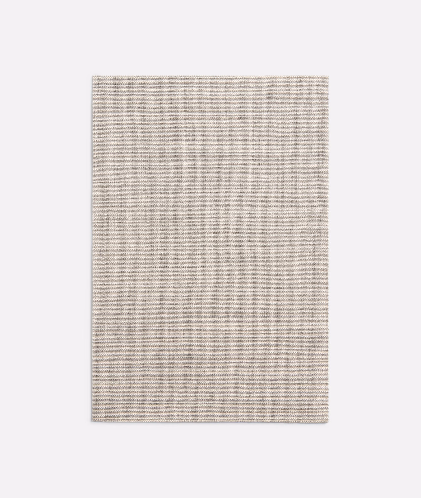 Pale greige Lindon R Lino swatch showing a fine, softly irregular plain weave