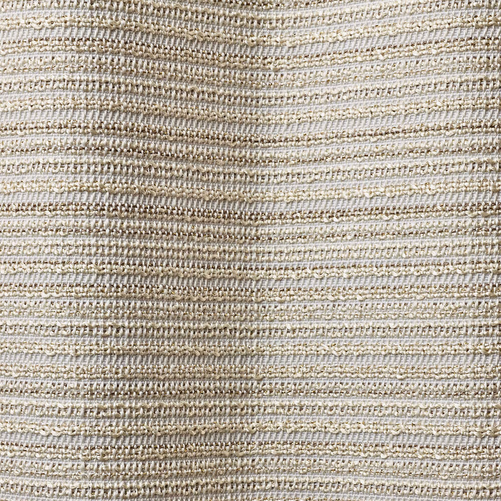 Warm white woven fabric with horizontal ridges and fine taupe flecks