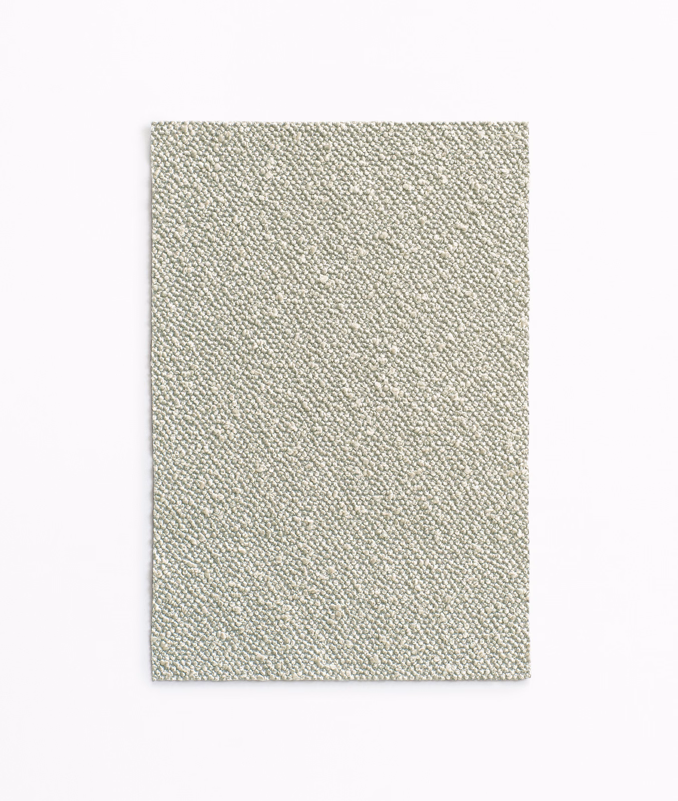 Pale sage-grey Lupo Glacier swatch with a fine, pebbled woven texture