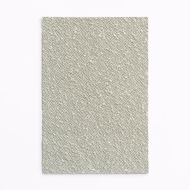 Pale sage-grey Lupo Glacier swatch with a fine, pebbled woven texture