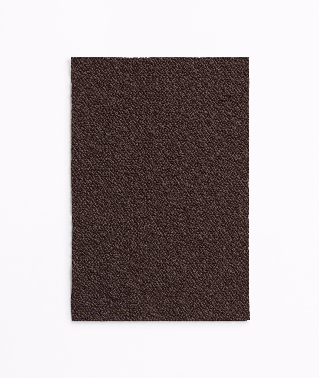 Dark plum-brown fabric swatch with a compact, finely pebbled woven texture