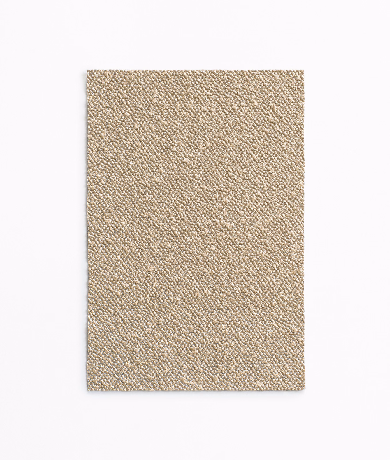 Warm sand-beige Lupo swatch with dense, fine nubby texture and subtle tonal flecks