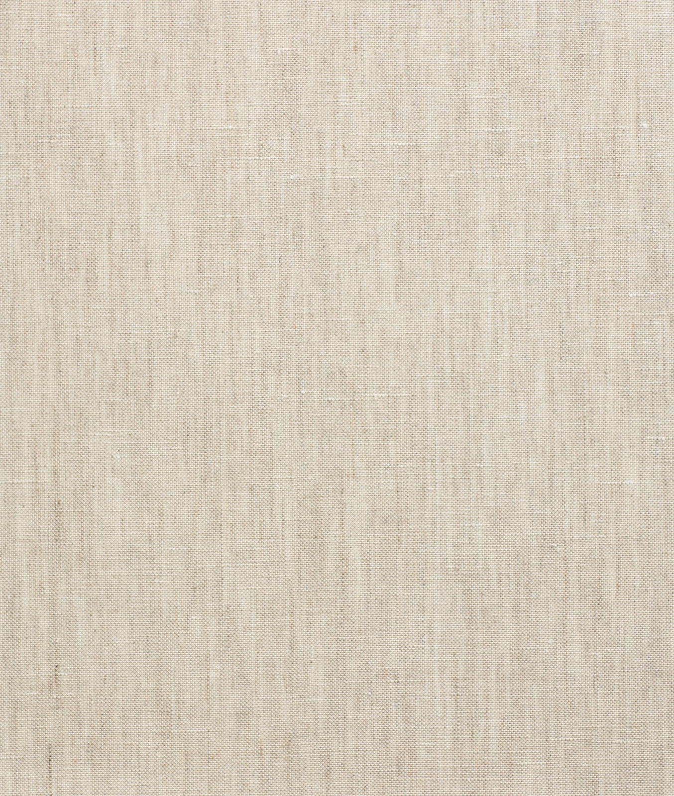 Pale warm greige fabric with fine vertical slubs and softly uneven woven texture