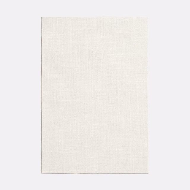 Pale ivory plain-weave swatch with a fine vertical linen-like texture