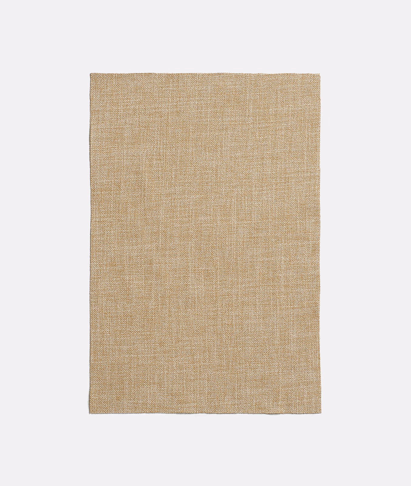 Warm golden-beige plain weave with fine crosshatch texture and subtle slubs