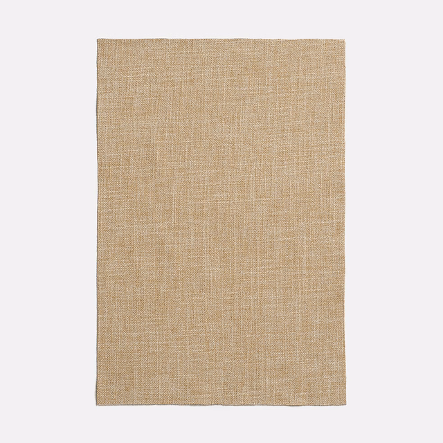 Warm golden-beige plain weave with fine crosshatch texture and subtle slubs