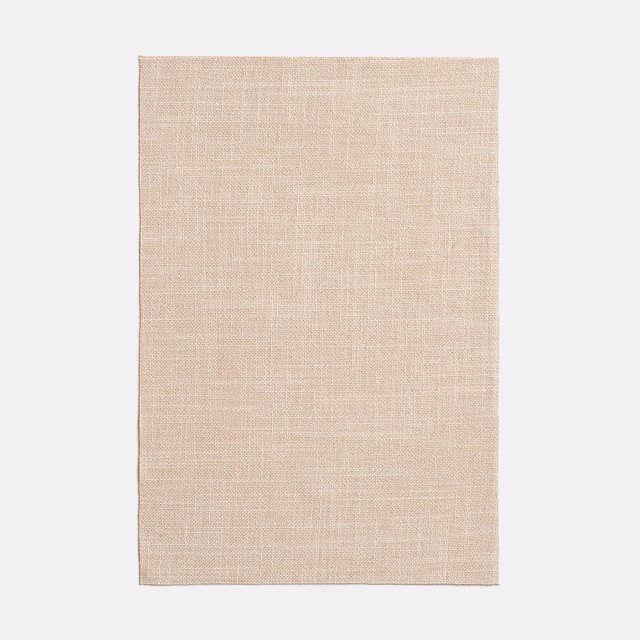 Pale warm linen-beige Medley Lino swatch showing a fine, softly crosshatched plain weave
