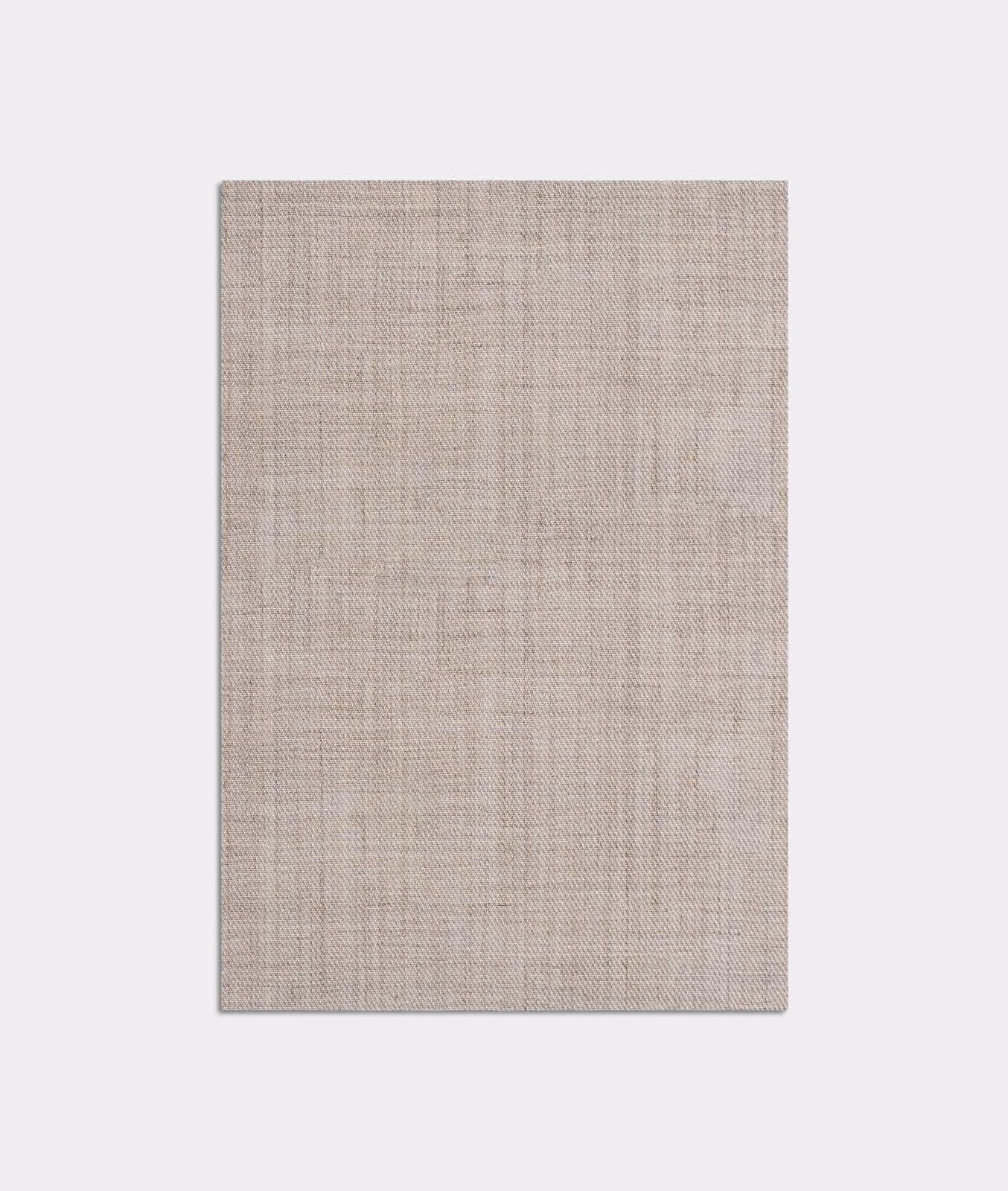 Pale greige taupe fabric with a fine woven grid and softly varied texture