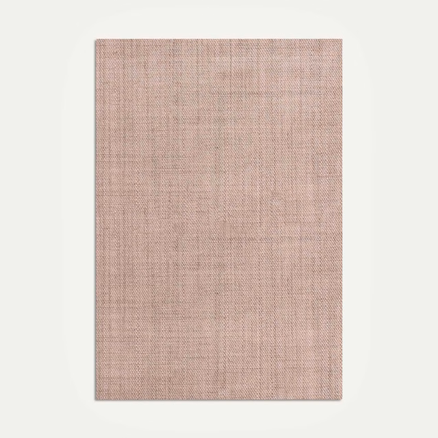 Dusty blush-pink woven swatch with fine vertical and horizontal crosshatch texture