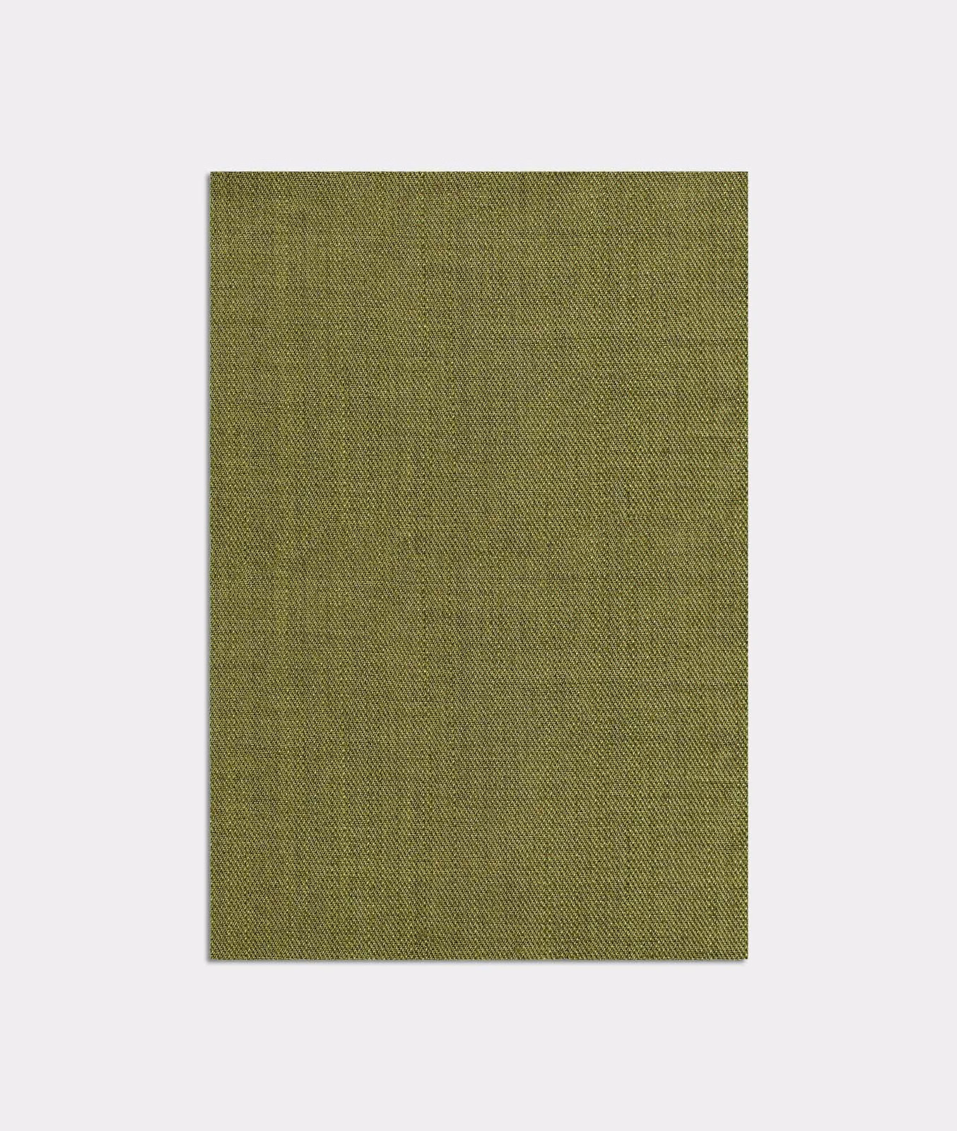 Muted olive-khaki close-woven fabric swatch with a subtly mottled surface