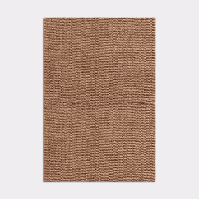 Warm tobacco-brown woven swatch showing fine diagonal texture and subtle tonal depth