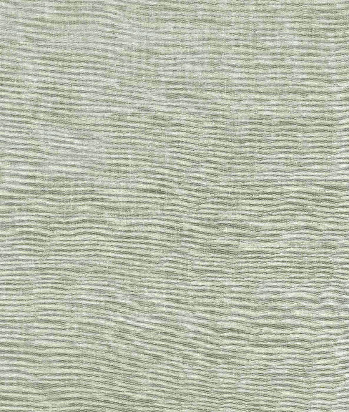 Pale sage-green moiré textile showing fine grid weave and cloudy white variation