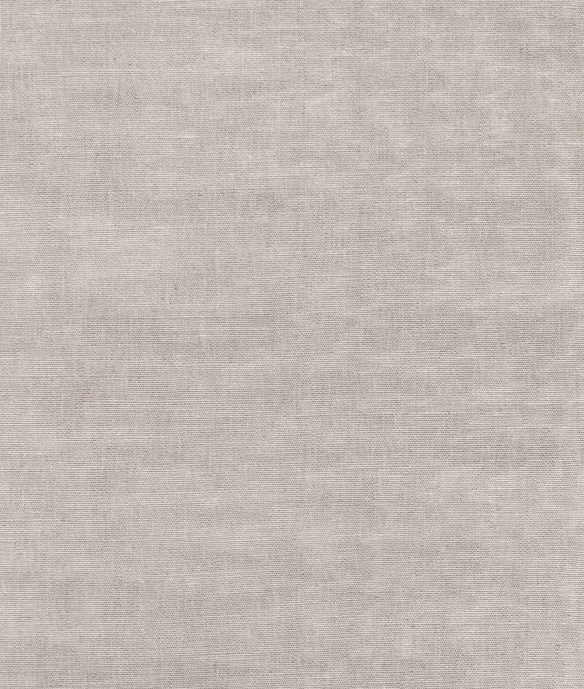 Pale greige Dedar fabric with fine woven crosshatch and softly mottled moiré texture