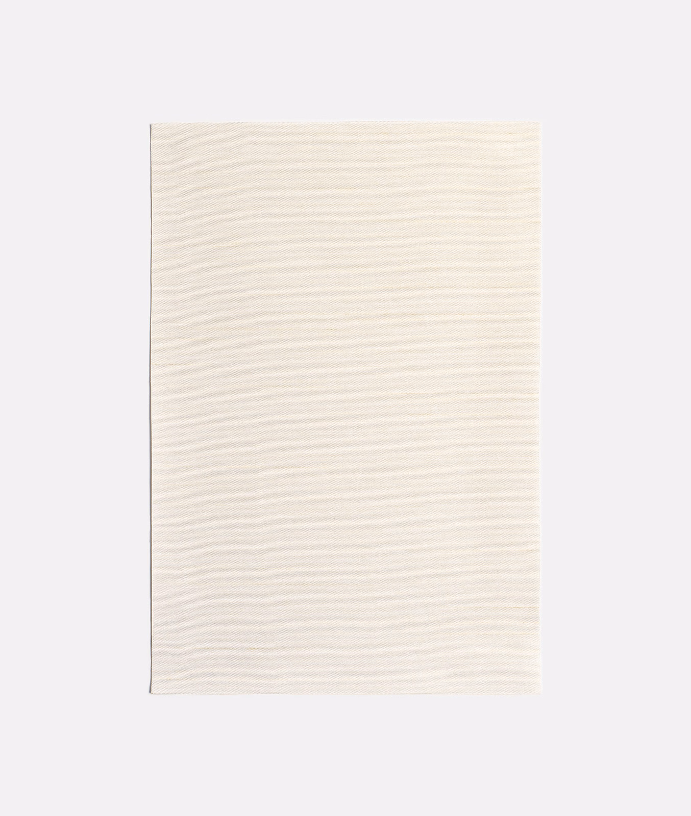 Pale ivory textile swatch with fine horizontal weave and softly matte surface
