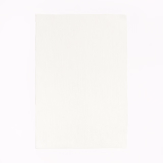 Ivory-white fabric swatch with a barely visible vertical woven texture