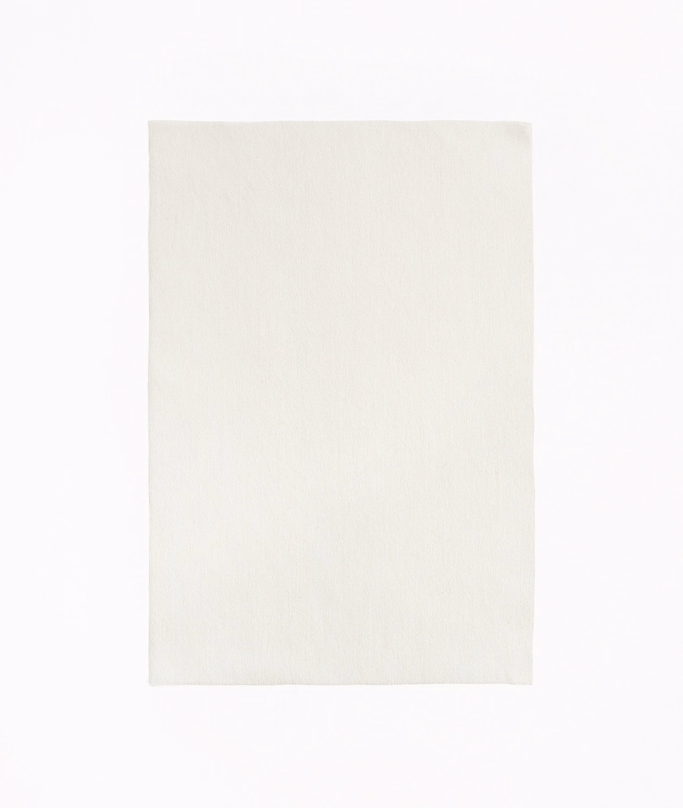 Pale ivory textile swatch with subtle vertical tonal texture and softly brushed surface