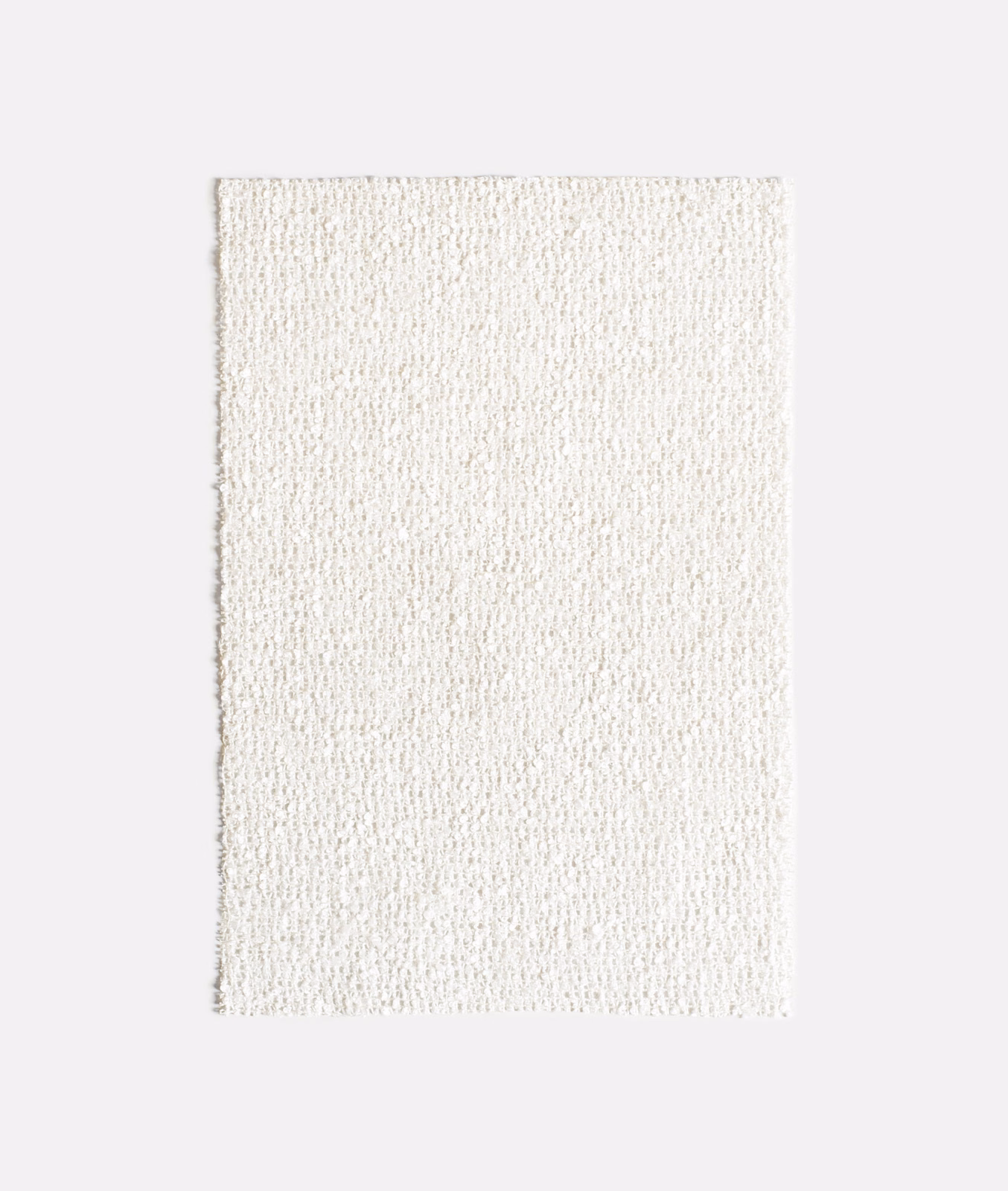 Ivory-white Oslo fabric with a fine irregular looped weave and softly nubby texture