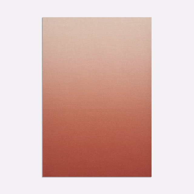 Warm coral textile swatch fading from pale blush to deep red with subtle horizontal texture