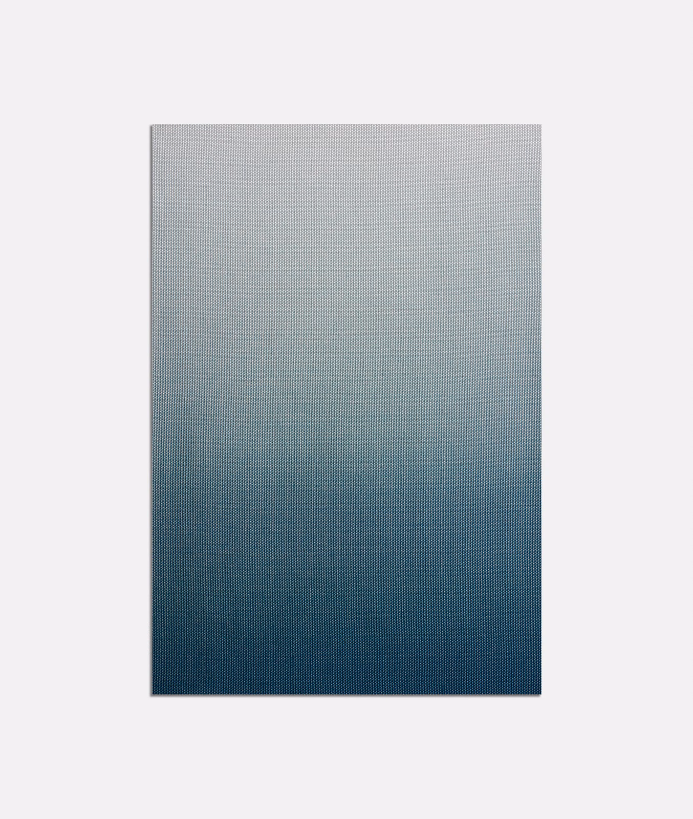 Cool grey-blue fading into deep navy across a finely woven textile swatch
