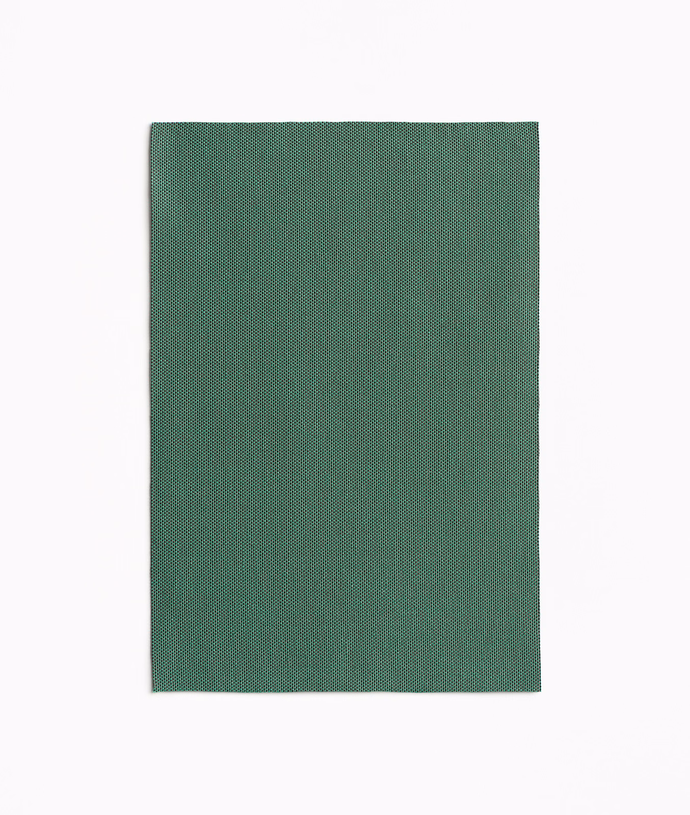 Deep teal-green woven swatch with fine diagonal micro-texture and subtle tonal depth