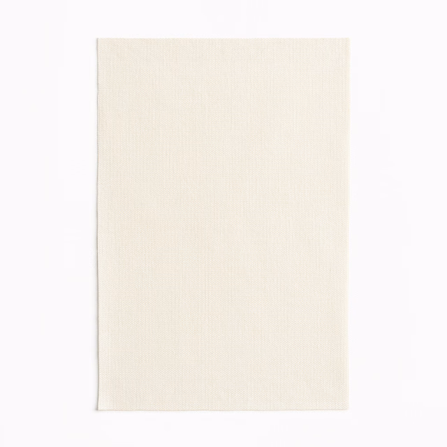 Warm ivory Dedar fabric swatch showing a fine, even plain weave