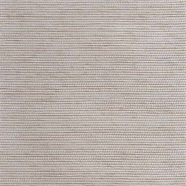 Pale warm-grey Rafia Wall fabric with tightly spaced horizontal woven ribs