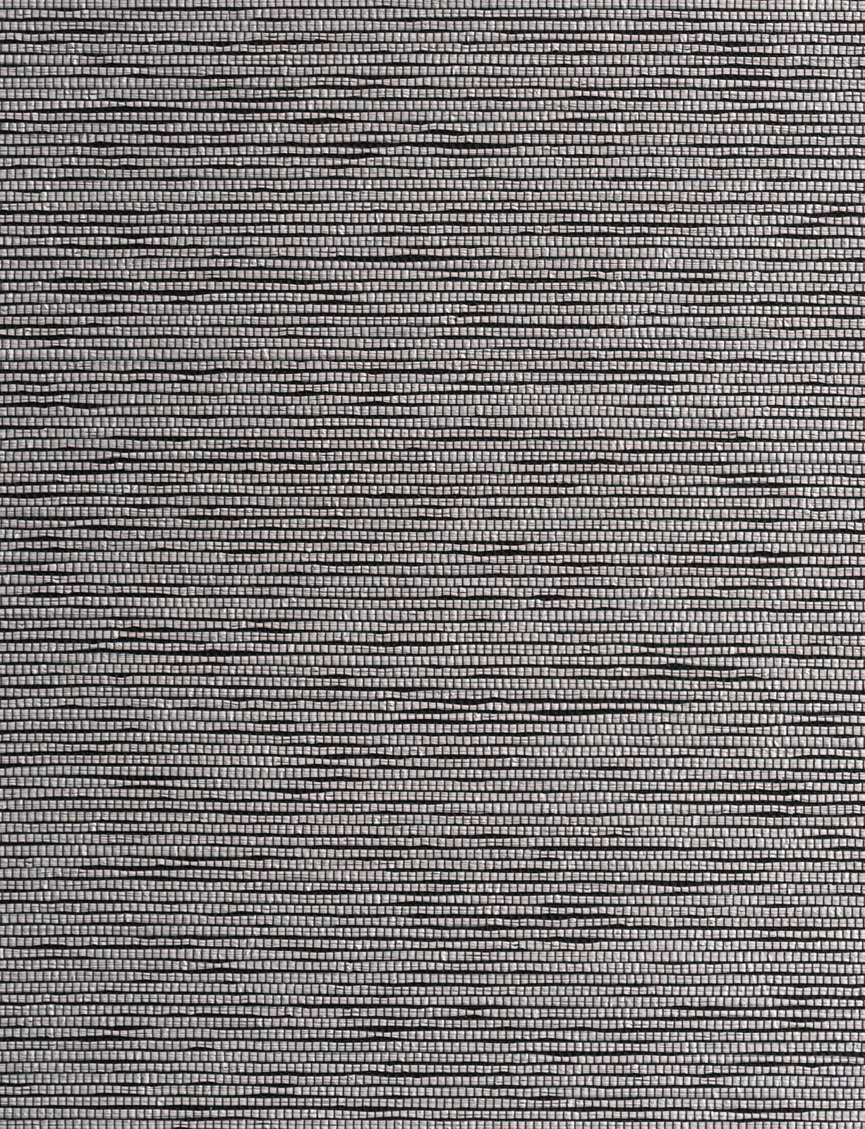 Cool silver-grey fabric with charcoal horizontal ridges and a fine woven sheen