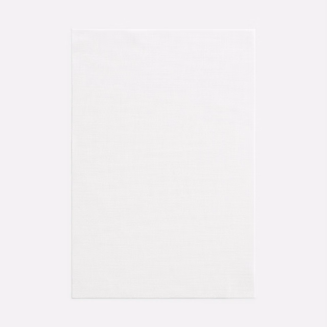 Near-white Bianco fabric swatch with subtle horizontal canvas-like weave