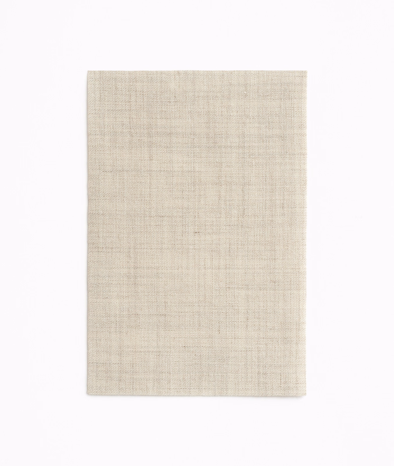 Pale flax-beige swatch with a fine irregular crosshatch weave