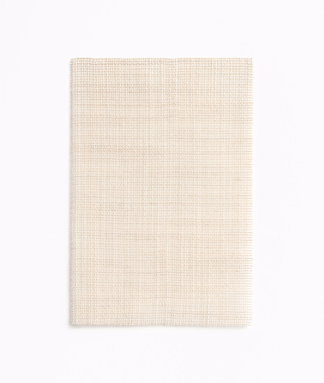 Pale ivory Retina Lino showing a tight, fine basket weave