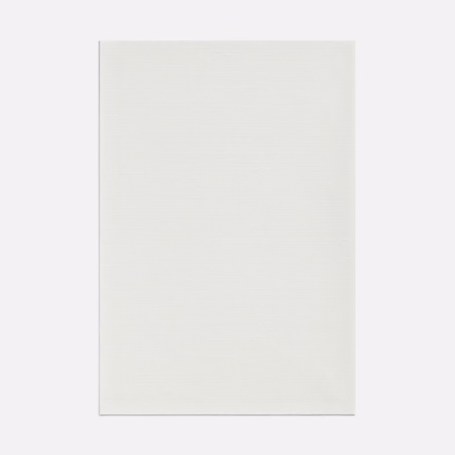 Pale alabaster cream swatch with a fine, softly horizontal woven texture