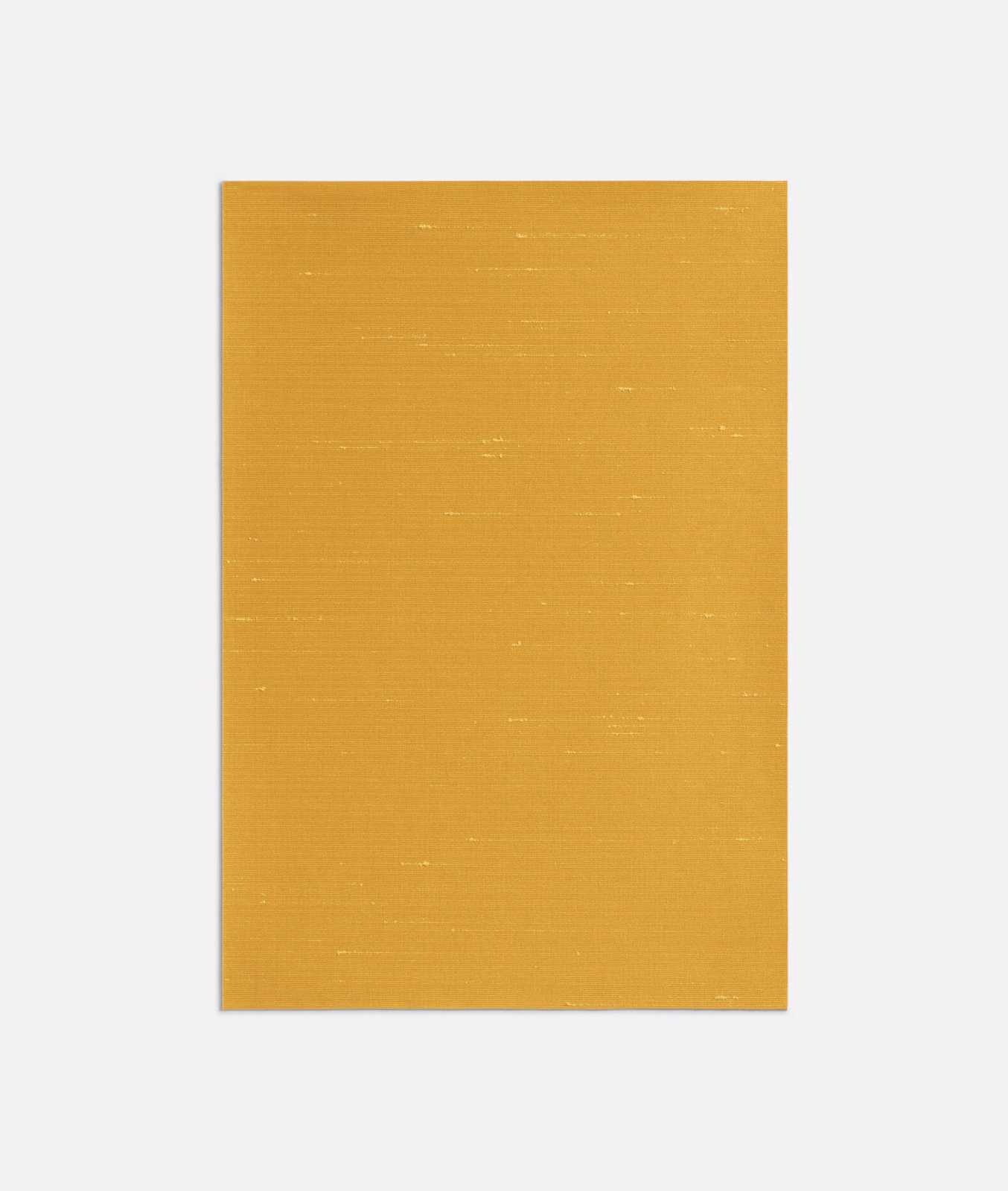 Mustard-gold Sibilla Bellini textile with fine horizontal slub lines and subtle sheen