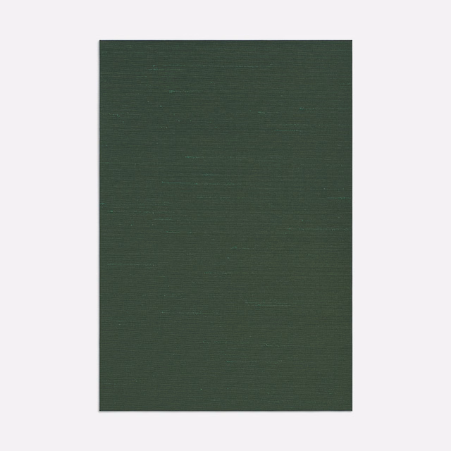 Deep forest-green textile swatch with a fine, subtly ribbed horizontal weave