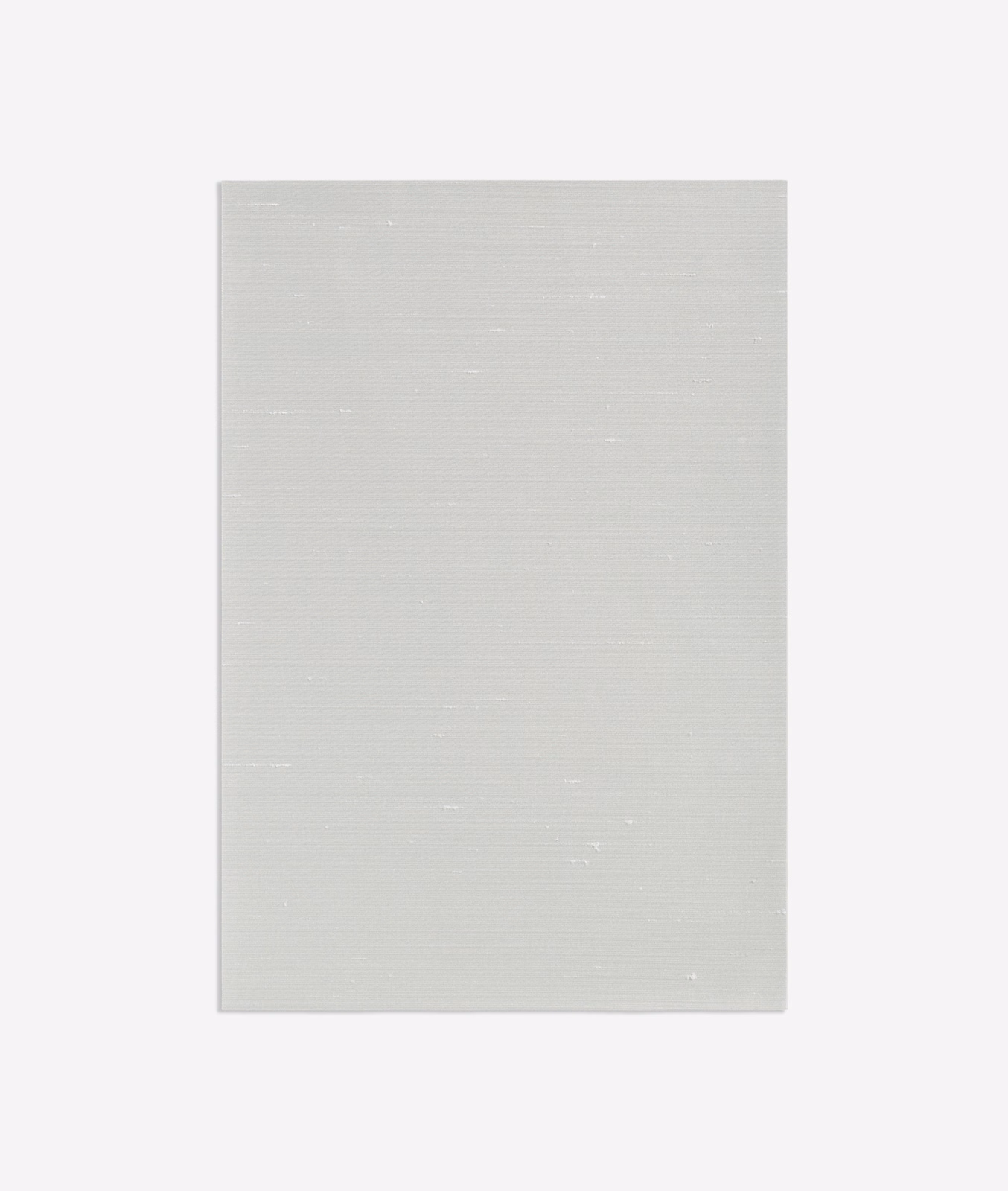 Pale cool grey-green fabric with fine horizontal weave and subtle light-catching flecks
