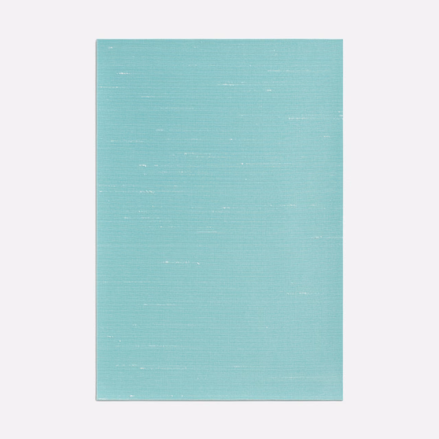 Aqua turquoise Sibilla fabric with fine horizontal texture and scattered pale flecks