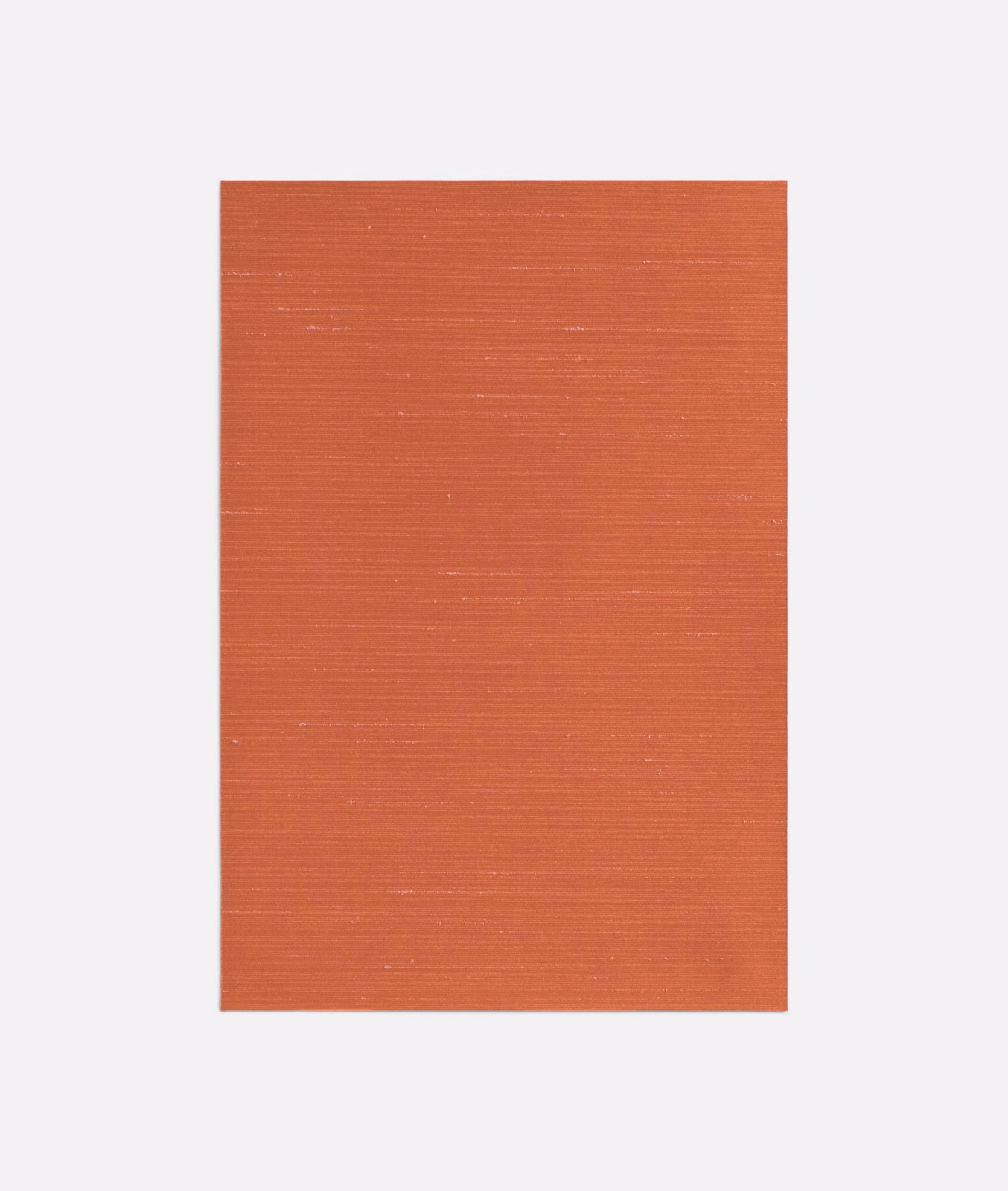 Warm papaya-orange swatch with fine horizontal ribbing and a softly textured surface
