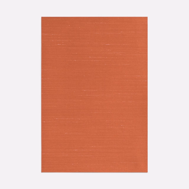 Warm papaya-orange swatch with fine horizontal ribbing and a softly textured surface