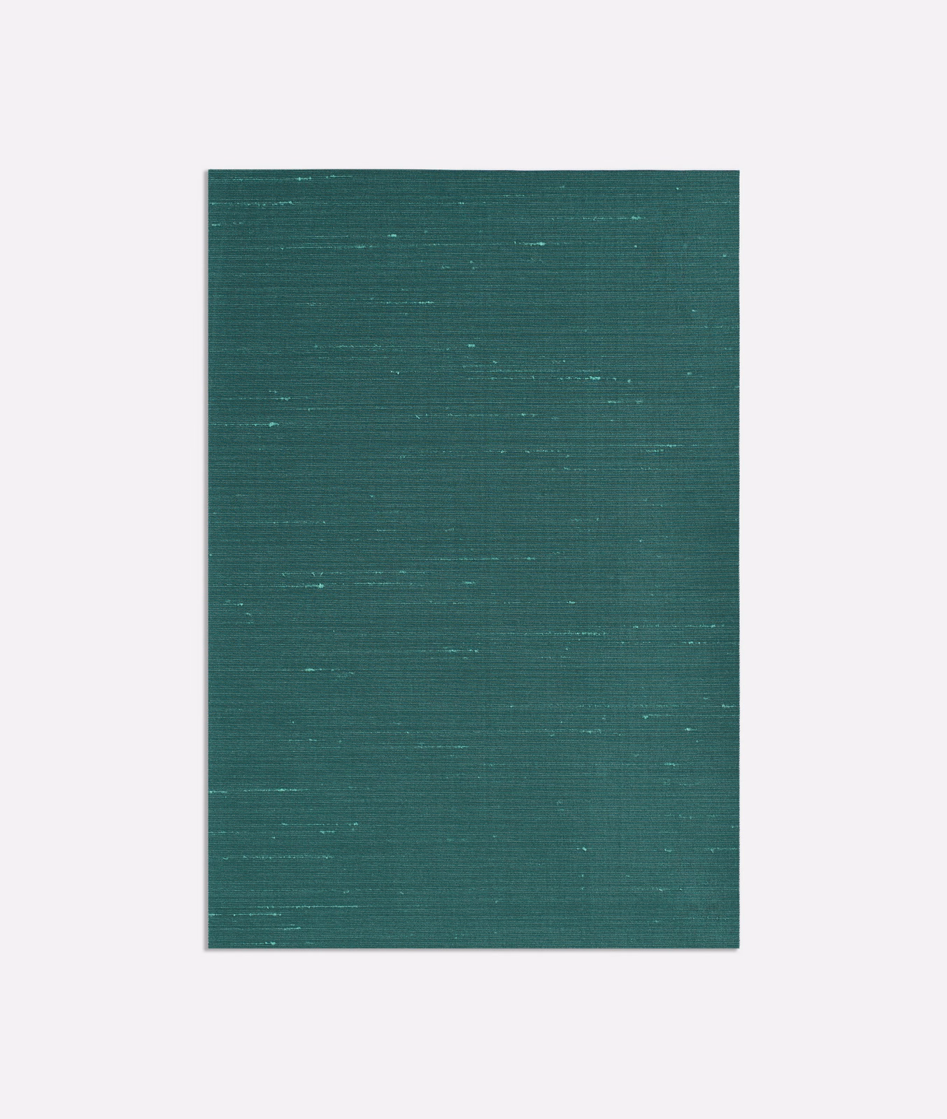 Deep teal-green woven swatch with fine horizontal slub lines and pale flecks