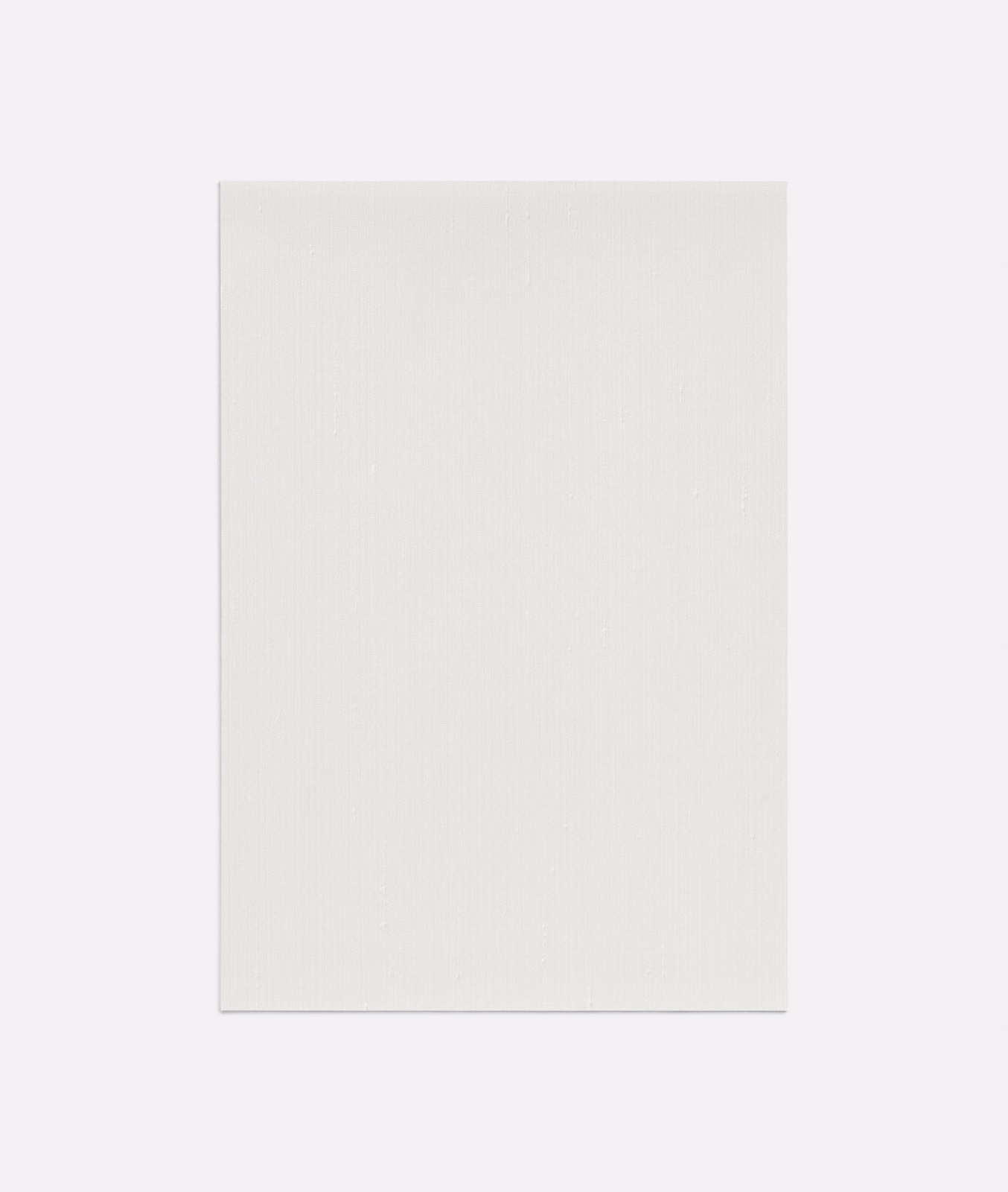 Pale alabaster cream fabric swatch with subtle fine vertical woven texture