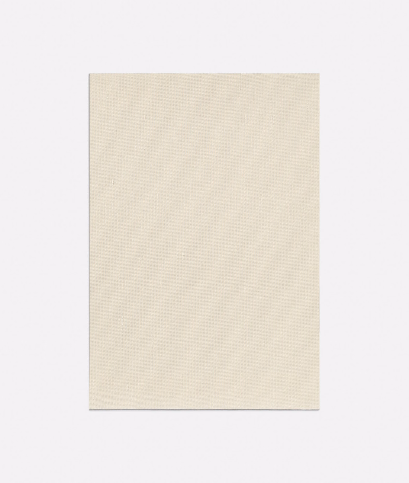 Warm ivory plain-weave swatch with a faint vertical grain and softly matte surface