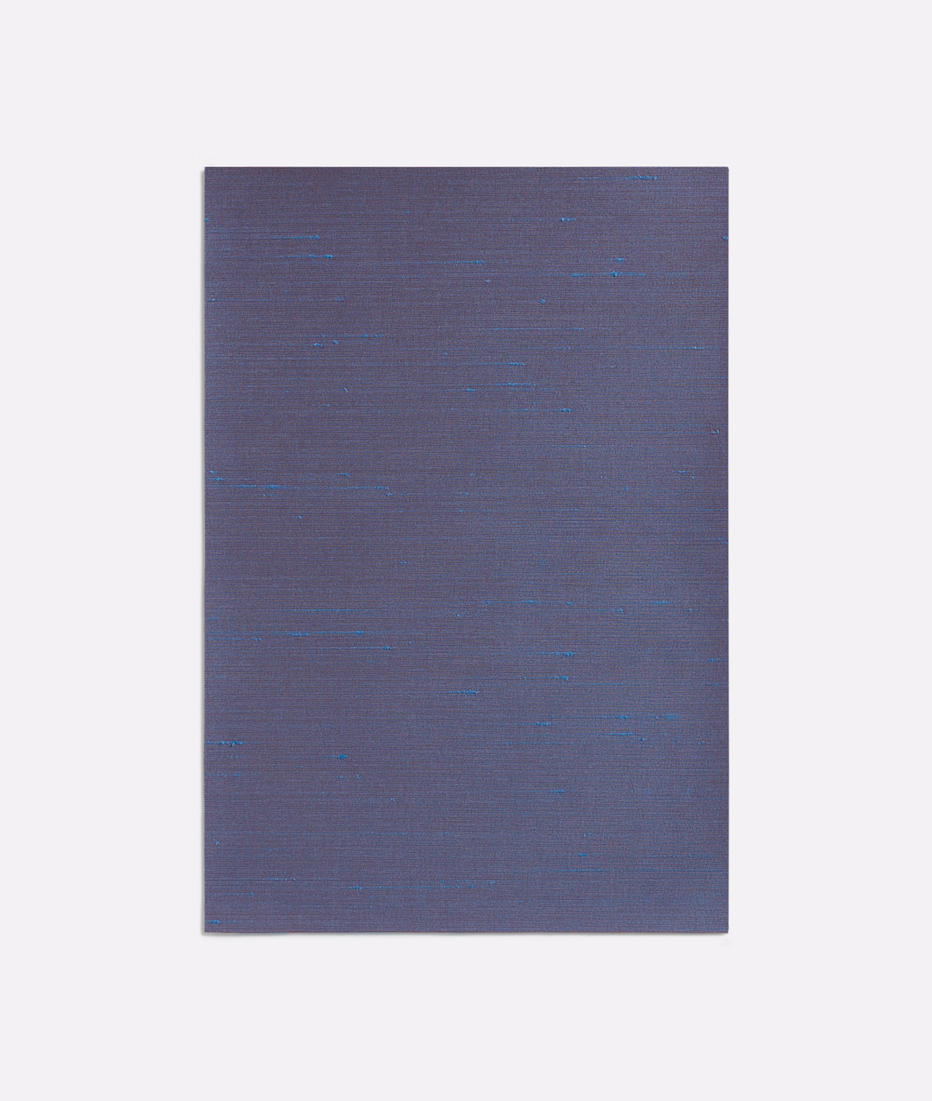 Muted violet woven swatch with fine horizontal lines and scattered blue glints