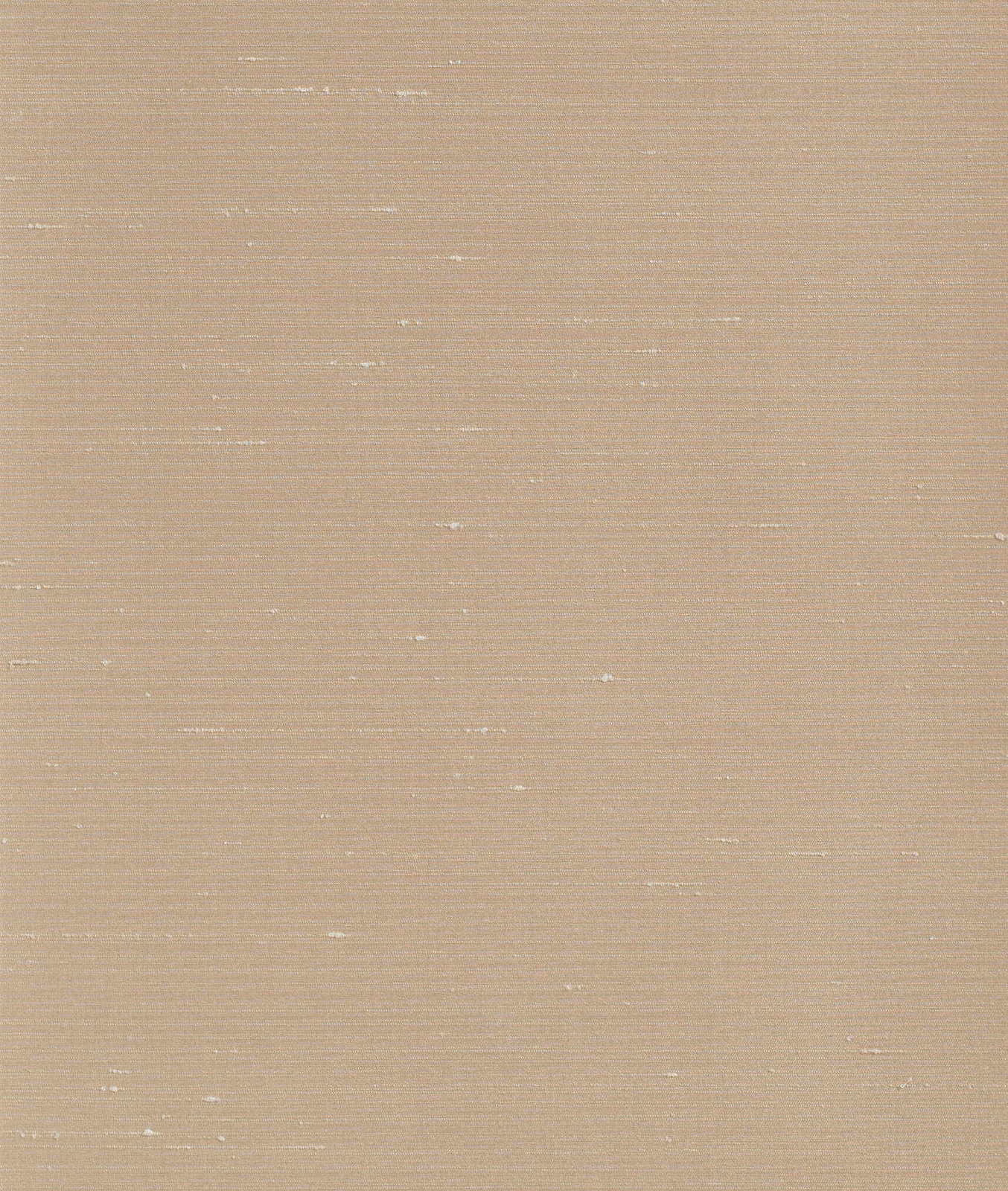 Warm taupe-beige fabric with fine horizontal slub lines and scattered pale flecks