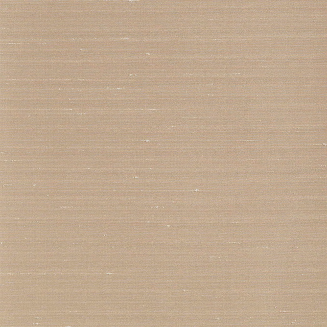 Warm taupe-beige fabric with fine horizontal slub lines and scattered pale flecks