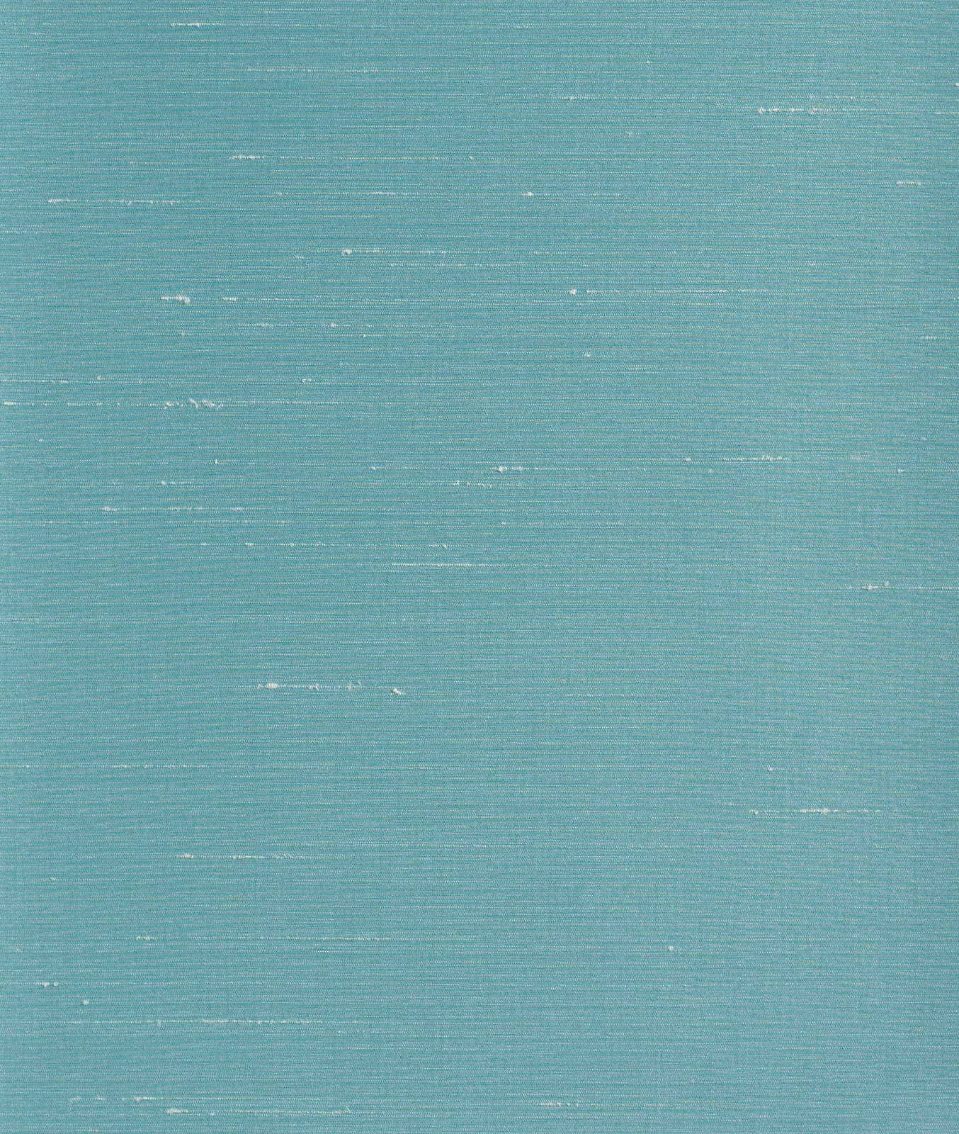 Muted Curaçao teal fabric with fine horizontal slubs and subtle pale flecks