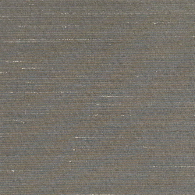 Fine horizontal grey-taupe weave with sparse pale metallic streaks