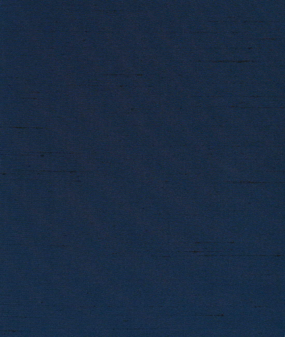 Deep outremer blue textile with fine horizontal striations and a low-sheen weave