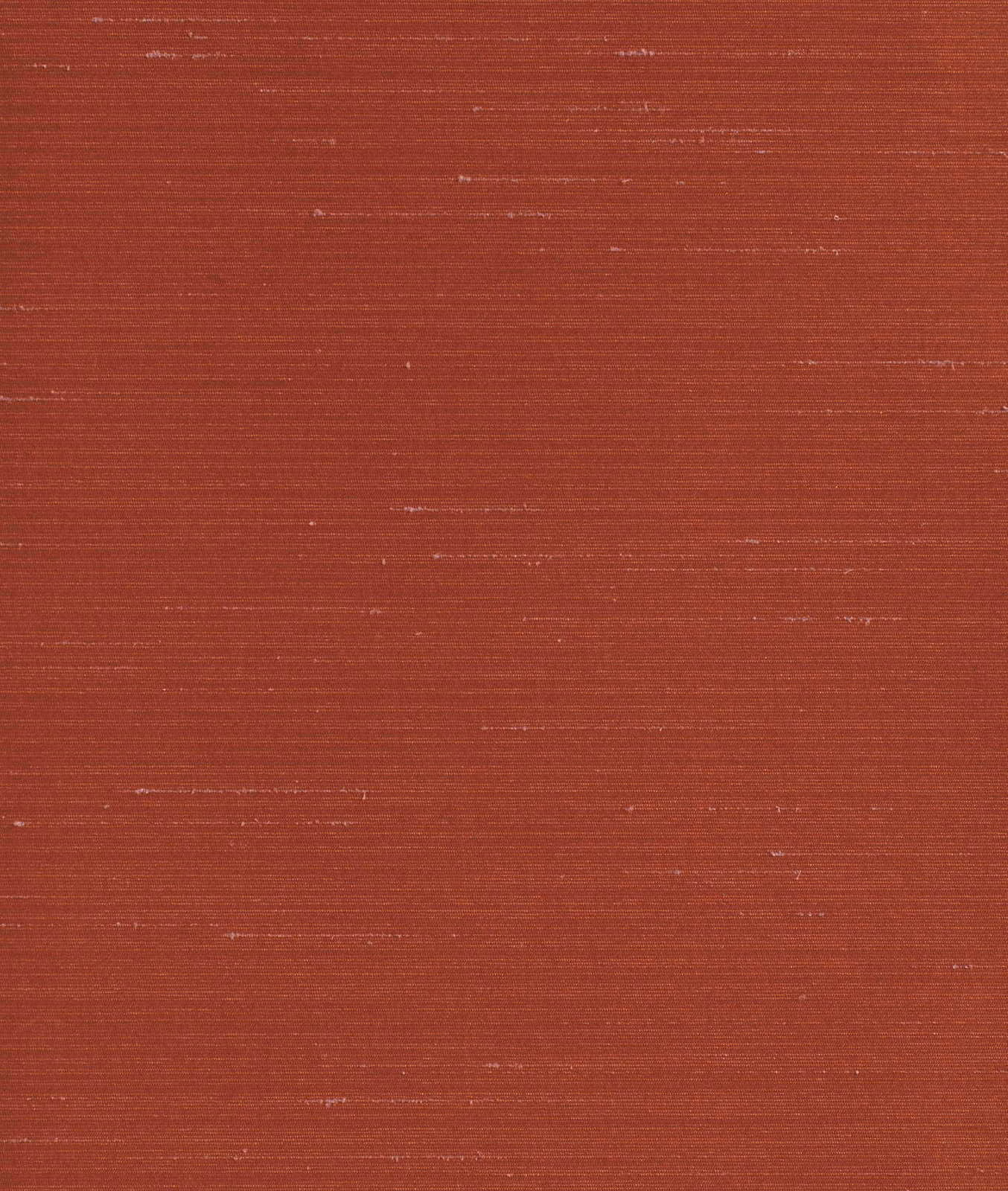 Warm papaya-red fabric with fine horizontal striations and subtle pale flecks